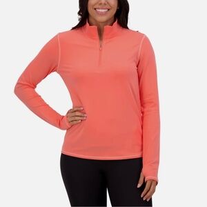 SOYBU 1/4 Zip Pullover Active Top Jacket Pink/Coral Womens Small NWT